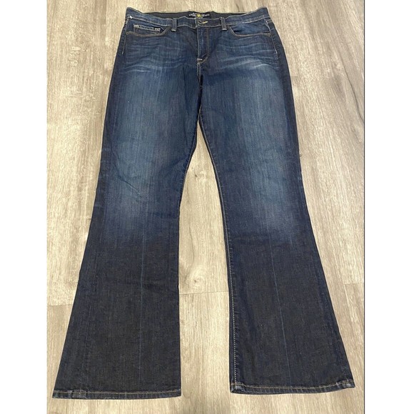 Lucky Brand Denim - Lucky Brand Sz 16/33 Women Blue Jeans Bootcut Stretch Mid-rise Sofia Embroidered